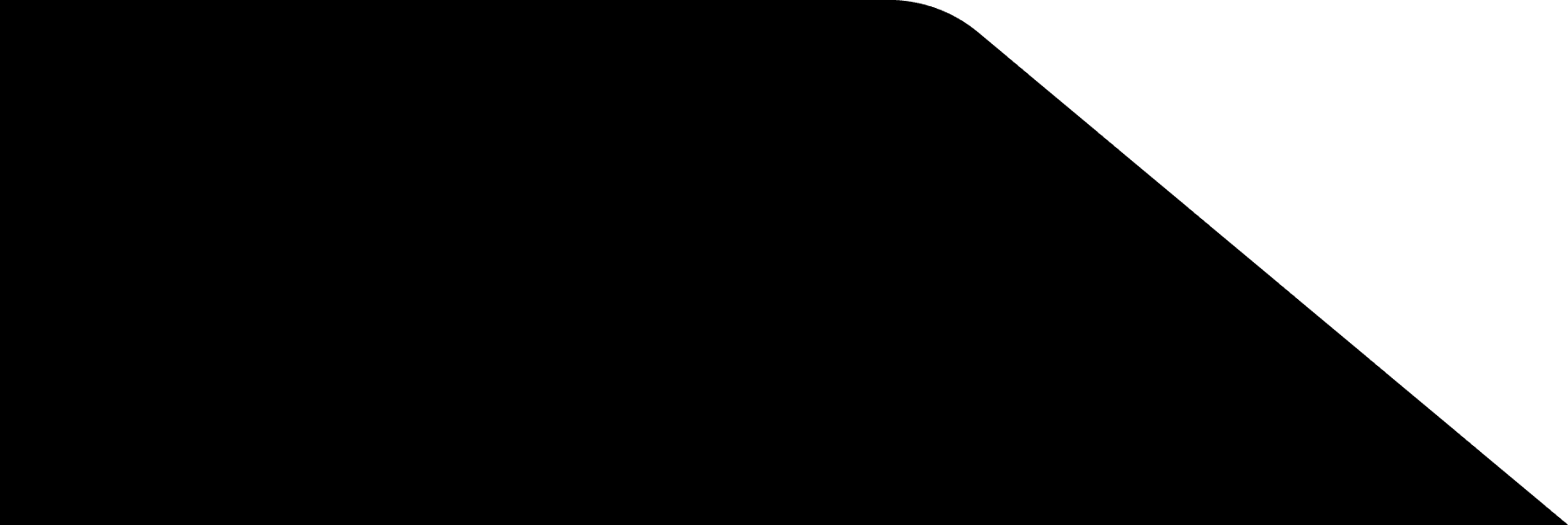 A text displaying "What am I trying to tell you?", in white lowercase letters, is partially visible beneath a large black shape.